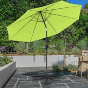 PURE GARDEN 10-Foot Outdoor Tilting Patio Umbrella and Base, Lime 50-100-LGB